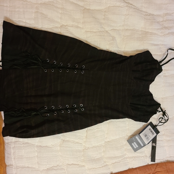 Punk Rave Bat Slip Mini Dress - Picture 3 of 3